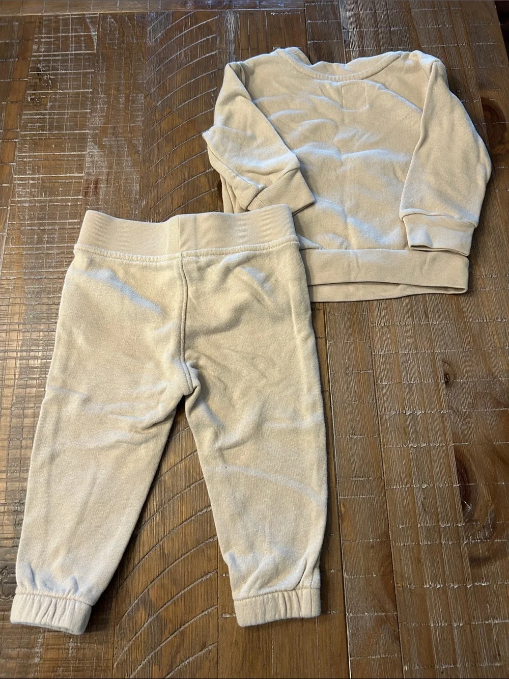 GAP Beige Bear Pocket Sweatshirt & Jogger Set